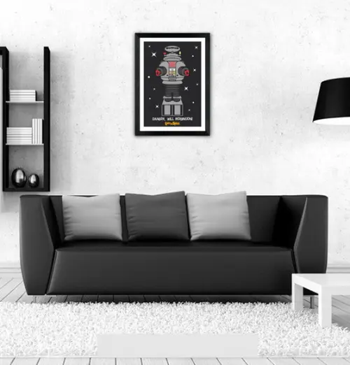 Quadro Pôster A3 c/ Moldura Perdidos no Espaço 30x42cm