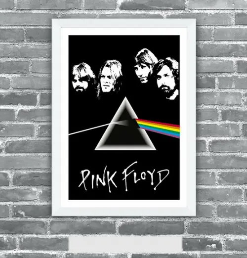 Quadro Pôster A3 c/ Moldura Pink Floyd 30x42cm