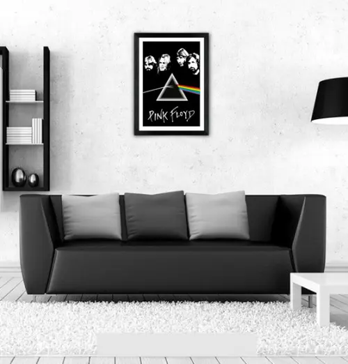 Quadro Pôster A3 c/ Moldura Pink Floyd 30x42cm
