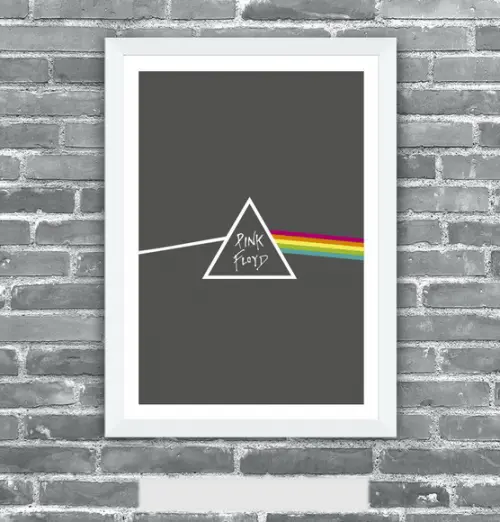 Quadro Pôster A3 c/ Moldura Pink Floyd 30x42cm