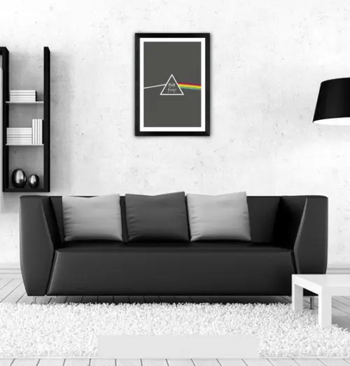 Quadro Pôster A3 c/ Moldura Pink Floyd 30x42cm