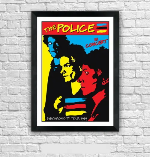 Quadro Pôster A3 c/ Moldura Police Synchronicity 30x42cm