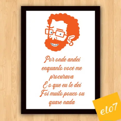 Quadro Pôster A3 c/ Moldura Por Onde Andei 30x42cm