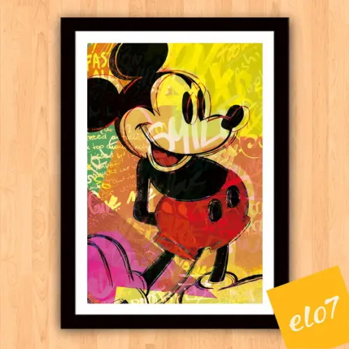 Quadro Pôster A3 c/ Moldura Pop Mouse Art 30x42cm