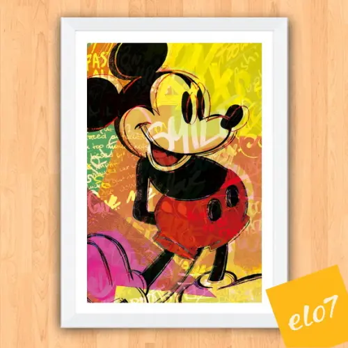 Quadro Pôster A3 c/ Moldura Pop Mouse Art 30x42cm