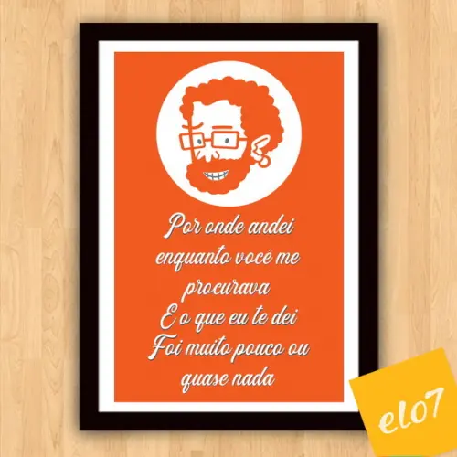 Quadro Pôster A3 c/ Moldura Por Onde Andei 30x42cm