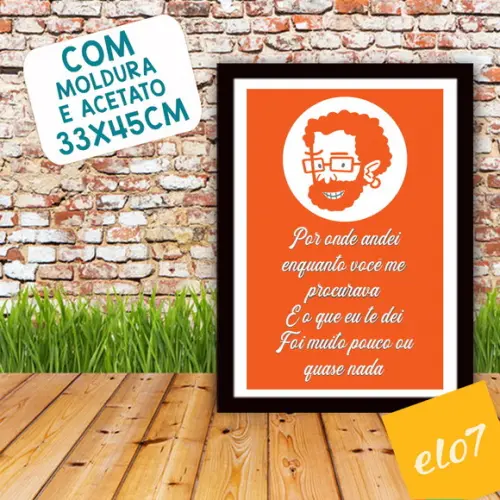 Quadro Pôster A3 c/ Moldura Por Onde Andei 30x42cm