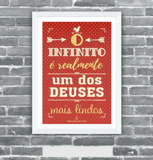 Quadro Pôster A3 c/ Moldura Quase sem Querer Letra 30x42cm