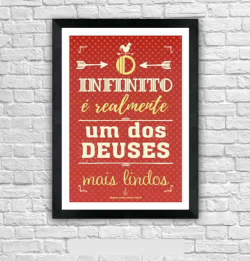 Quadro Pôster A3 c/ Moldura Quase sem Querer Letra 30x42cm