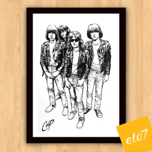 Quadro Pôster A3 c/ Moldura Ramones Coop 30x42cm