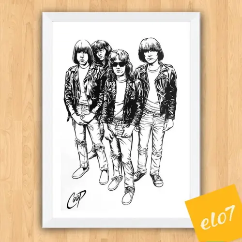 Quadro Pôster A3 c/ Moldura Ramones Coop 30x42cm
