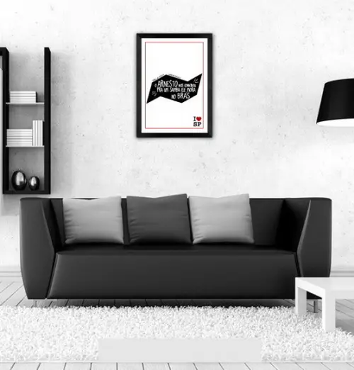 Quadro Pôster A3 c/ Moldura Samba do Arnesto 30x42cm