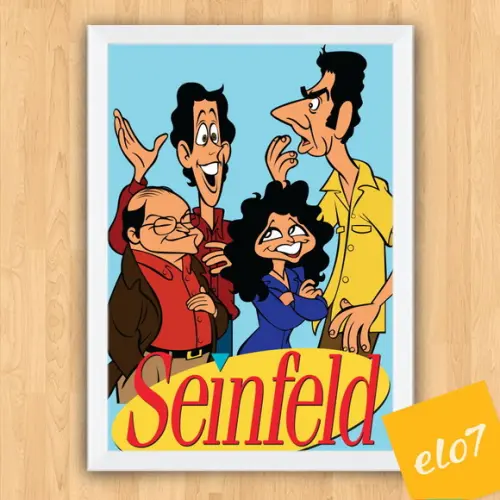 Quadro Pôster A3 c/ Moldura Seinfeld 30x42cm