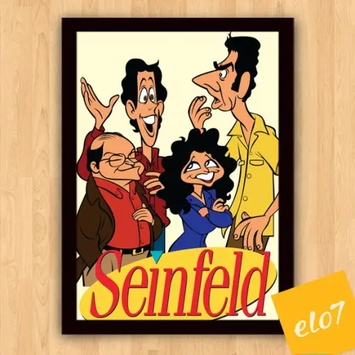 Quadro Pôster A3 c/ Moldura Seinfeld 30x42cm