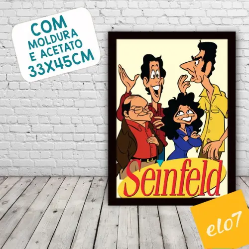Quadro Pôster A3 c/ Moldura Seinfeld 30x42cm