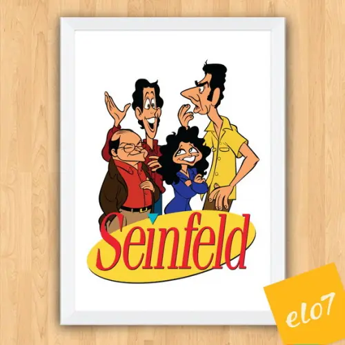 Quadro Pôster A3 c/ Moldura Seinfeld 30x42cm