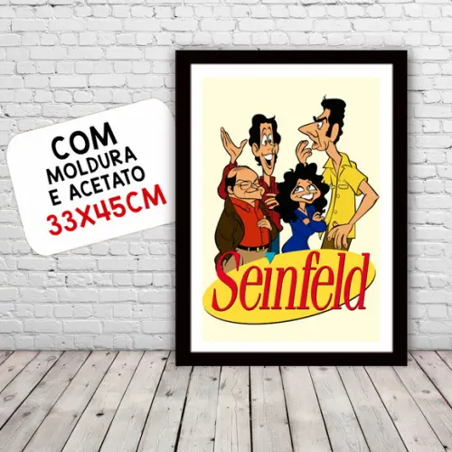 Quadro Pôster A3 c/ Moldura Seinfeld 30x42cm