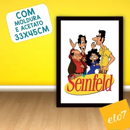 Quadro Pôster A3 c/ Moldura Seinfeld 30x42cm