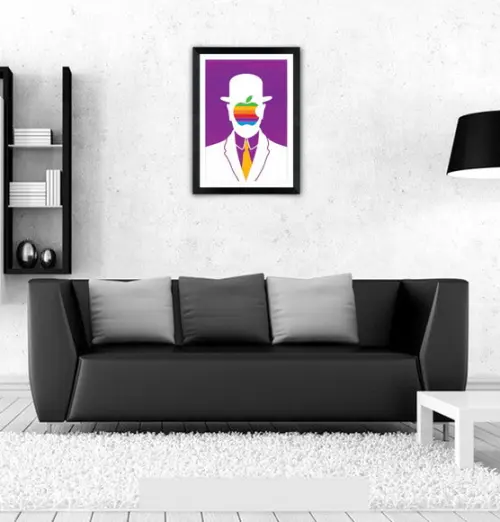 Quadro Pôster A3 c/ Moldura Son Of Apple Pop Art 30x42cm