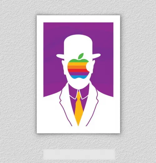 Quadro Pôster A3 c/ Moldura Son Of Apple Pop Art 30x42cm