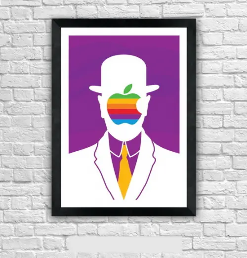 Quadro Pôster A3 c/ Moldura Son Of Apple Pop Art 30x42cm