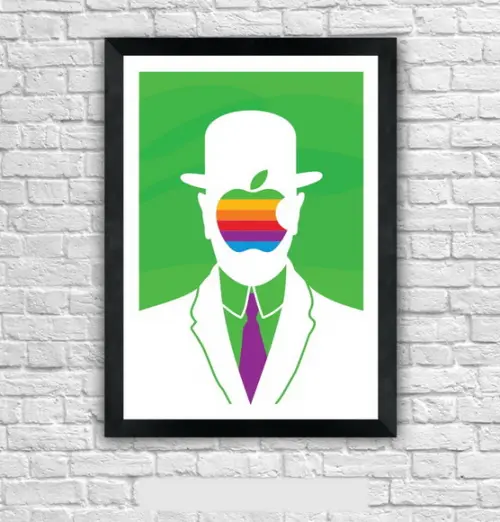 Quadro Pôster A3 c/ Moldura Son Of Apple Pop Art 30x42cm