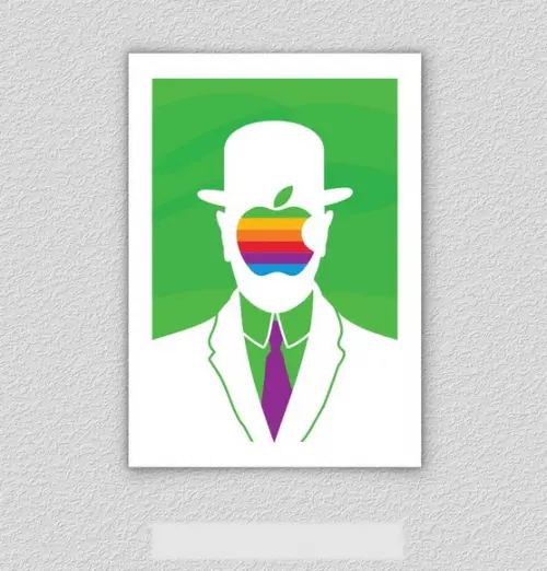 Quadro Pôster A3 c/ Moldura Son Of Apple Pop Art 30x42cm