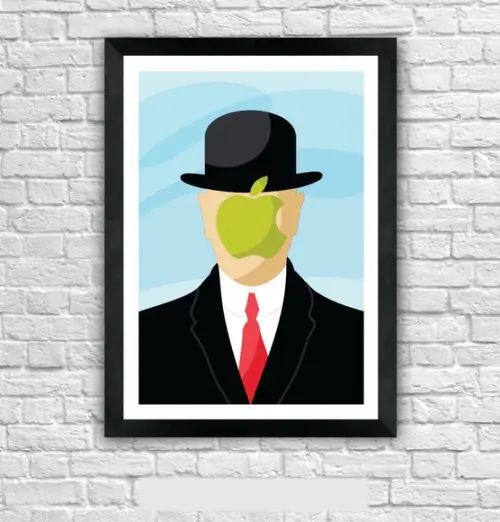 Quadro Pôster A3 c/ Moldura Son Of Apple Pop Art 30x42cm