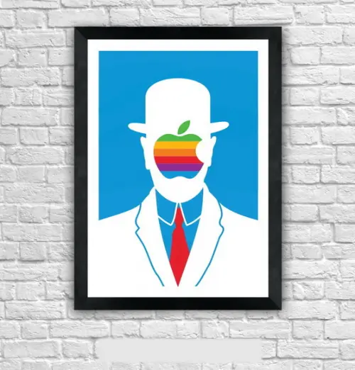 Quadro Pôster A3 c/ Moldura Son Of Apple Pop Art 30x42cm