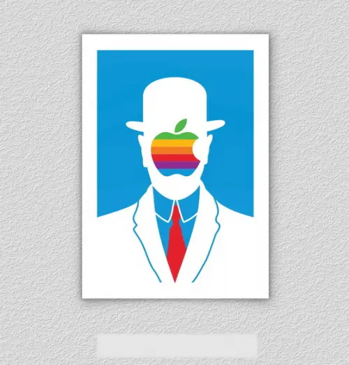 Quadro Pôster A3 c/ Moldura Son Of Apple Pop Art 30x42cm