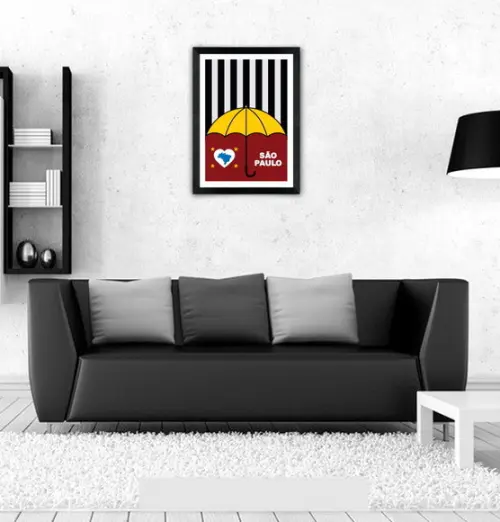 Quadro Pôster A3 c/ Moldura Sp Terra da Garôa 30x42cm