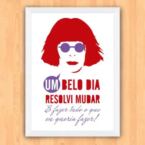 Quadro Pôster A3 c/ Moldura Um Belo Dia Rita Lee 30x42cm