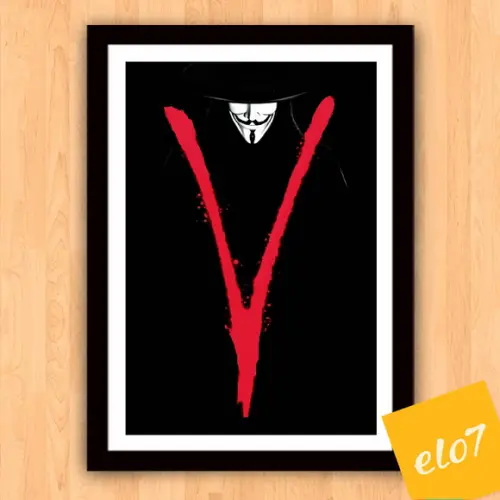 Quadro Pôster A3 c/ Moldura V de Vingança 30x42cm