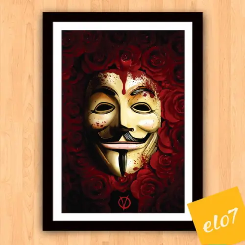 Quadro Pôster A3 c/ Moldura V de Vingança 30x42cm