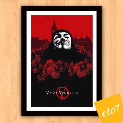 Quadro Pôster A3 c/ Moldura V de Vingança 30x42cm