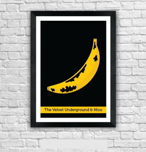 Quadro Pôster A3 c/ Moldura Velvet Underground Pixel 30x42cm