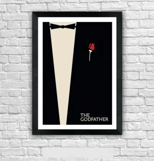 Quadro Pôster A3 c/ o Poderoso Chefão 30x42cm