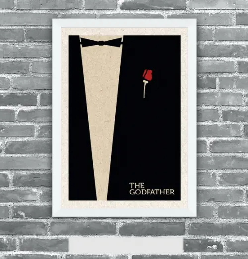 Quadro Pôster A3 c/ o Poderoso Chefão 30x42cm