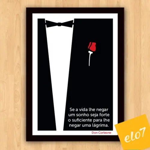 Quadro Pôster A3 Frases de Don Corleone 30x42cm