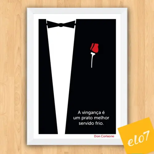 Quadro Pôster A3 Frases de Don Corleone 30x42cm