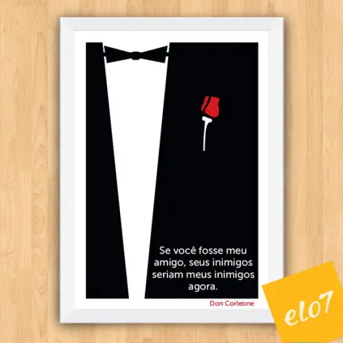 Quadro Pôster A3 Frases de Don Corleone 30x42cm