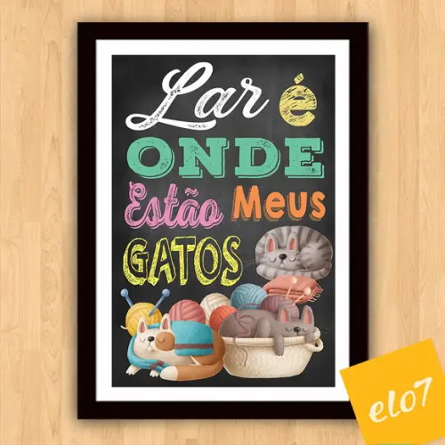 Quadro Pôster A3 Moldura Meu Pet Frases Engraçadas 30x42cm