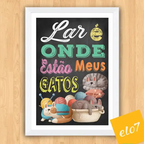 Quadro Pôster A3 Moldura Meu Pet Frases Engraçadas 30x42cm