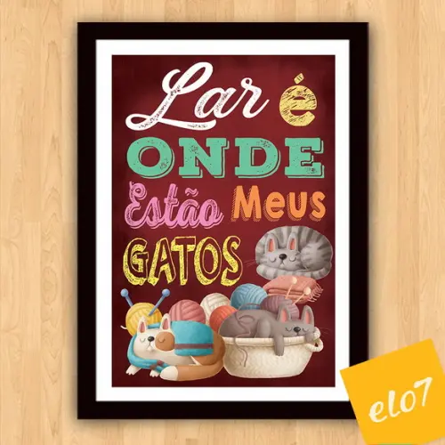 Quadro Pôster A3 Moldura Meu Pet Frases Engraçadas 30x42cm