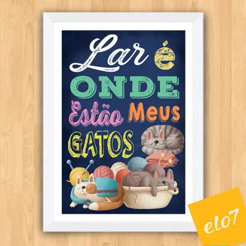 Quadro Pôster A3 Moldura Meu Pet Frases Engraçadas 30x42cm