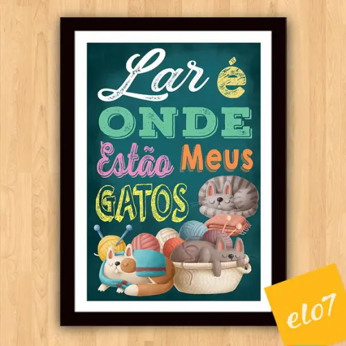 Quadro Pôster A3 Moldura Meu Pet Frases Engraçadas 30x42cm