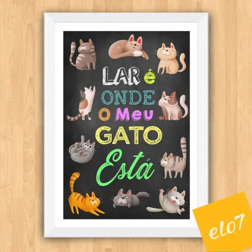 Quadro Pôster A3 Moldura Meu Pet Frases Engraçadas 30x42cm