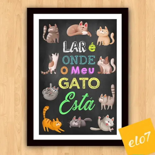 Quadro Pôster A3 Moldura Meu Pet Frases Engraçadas 30x42cm