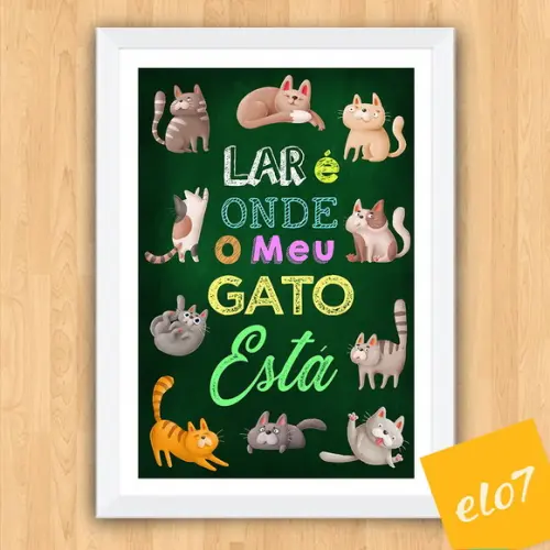 Quadro Pôster A3 Moldura Meu Pet Frases Engraçadas 30x42cm