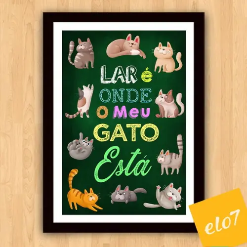 Quadro Pôster A3 Moldura Meu Pet Frases Engraçadas 30x42cm